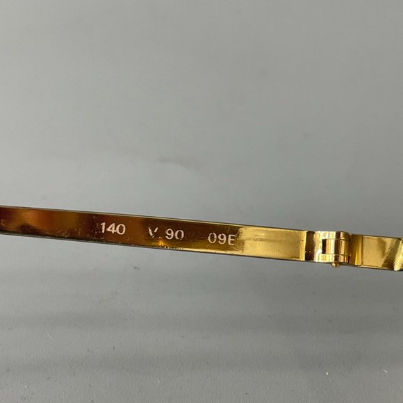 Laura Biagiotti Vintage 80s V90 Handmade Gold Woman Eyeglasses/Sunglasses Frame - Picture 6 of 9